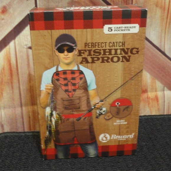 Reward Lodge Other - Reward lodge Perfect catch Fishing Apron~NIP~w Bottle opener~BBQ master